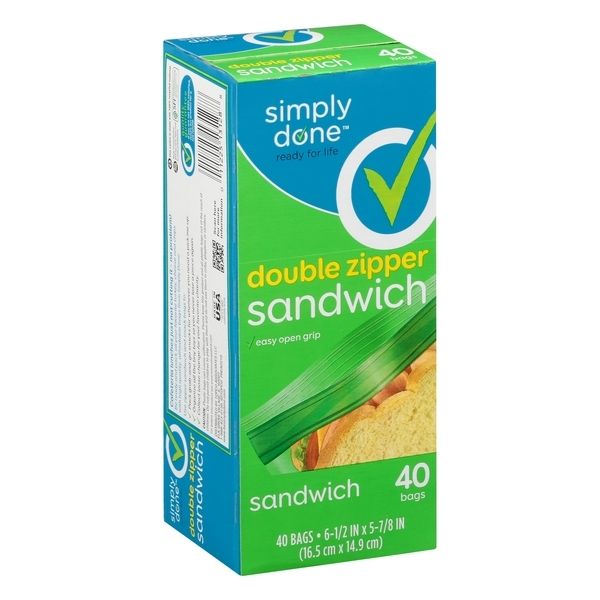 Simply Done Sandwich Zipper Bag 40 Ct