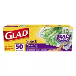 Glad Zipper Snack Bags 50 Ct