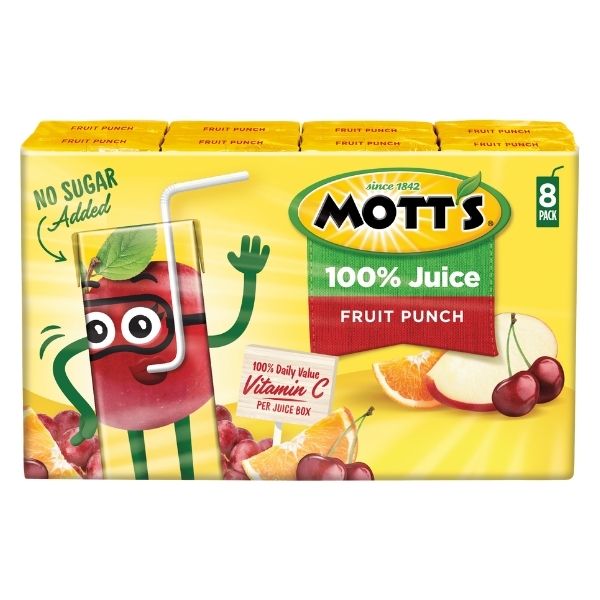 Motts Fruit Punch 100% Juice 8 X 200 Ml