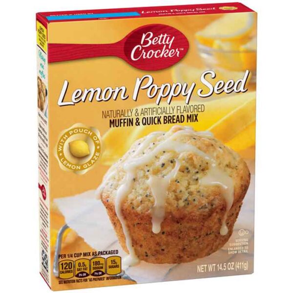 Betty Crocker Lemon Poppy Seed 411 G