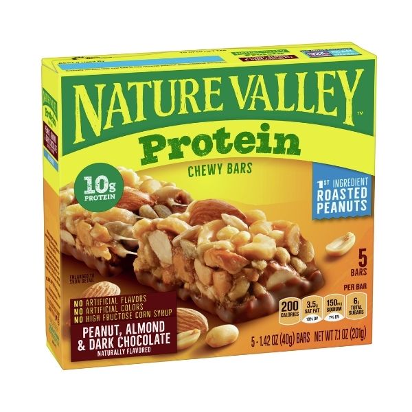 NATURE VALLEY PROTEIN PEANUT, ALMOND & DARK CHOC CHEWY BAR