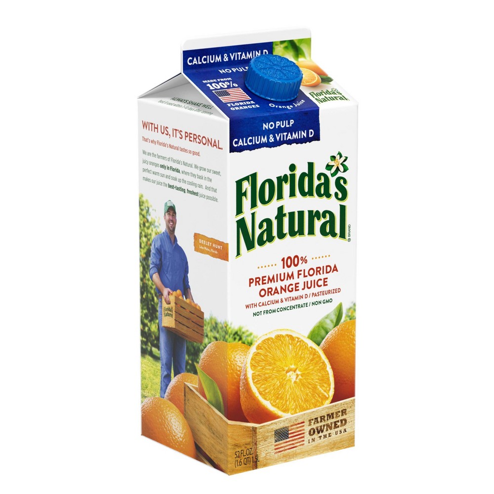 Florida Natural Orange Juice No Pulp Cal