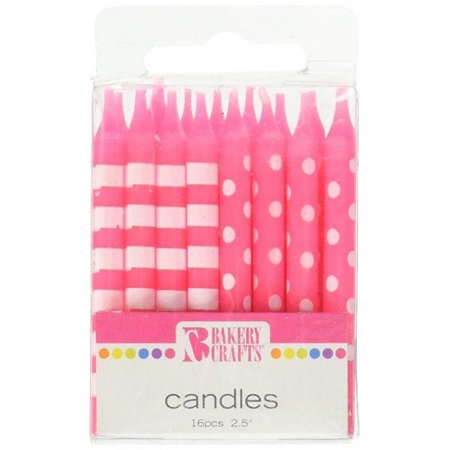Pink Printed Candle 1 Ct