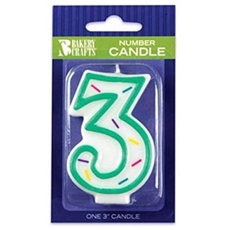 Sprinkle Candle Number 3 1 Ct