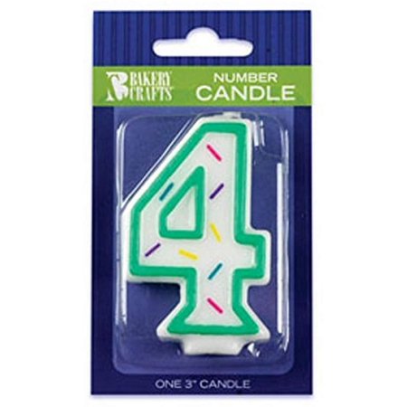 Sprinkle Candle Number 4 1 Ct