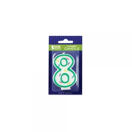 Sprinkle Candle Number 8 1 Ct