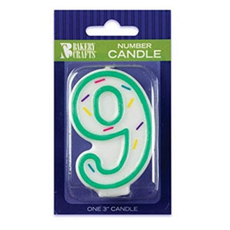 Sprinkle Candle Number 9 1 Ct