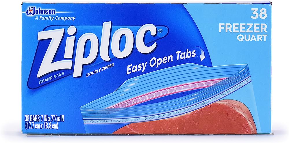 Ziploc Freezer Bags Quart 38 Ct