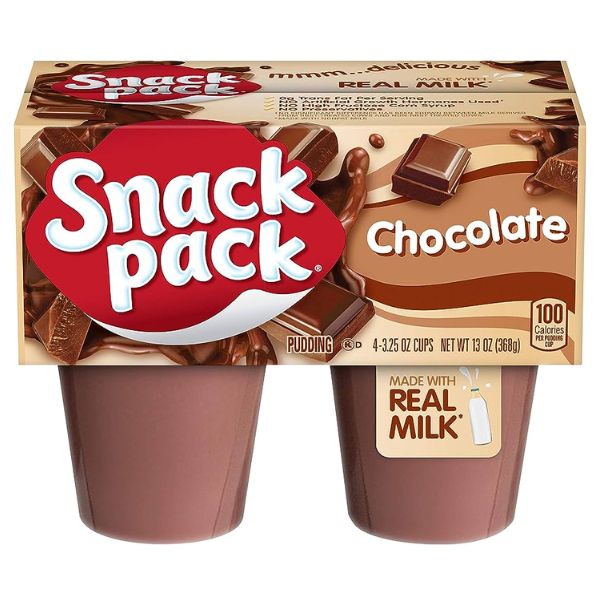 Hunts Snack Pack Chocolate Pudding 4 Ct