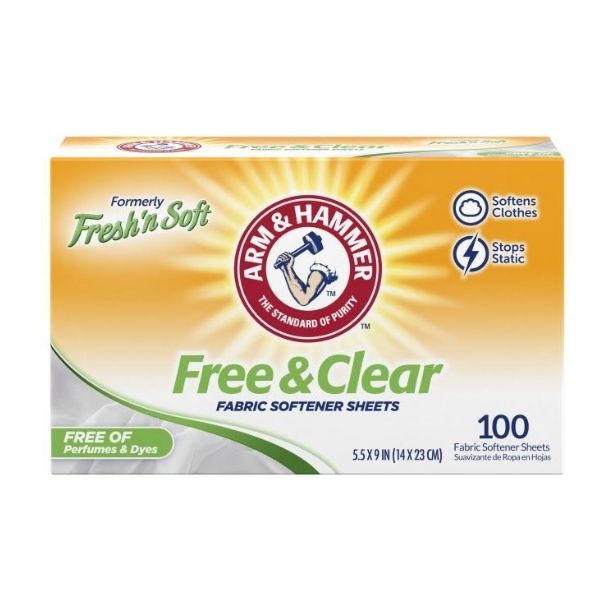 Arm & Hammer Dryer Sheets Free & Clear 1