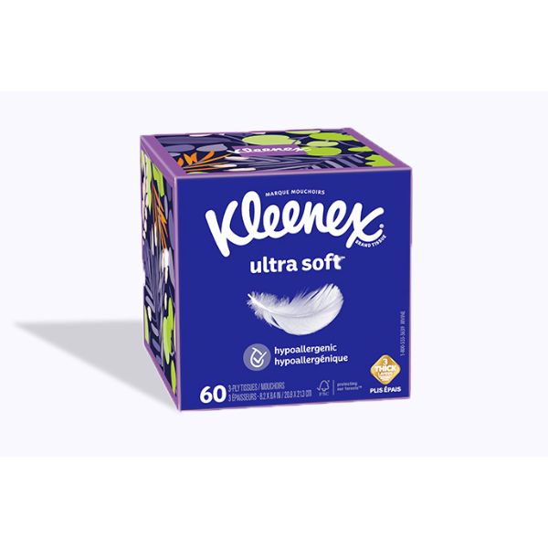 Kleenex Ultra Soft Cube 3 Ply 60 Ct