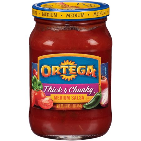 Ortega Salsa Thick & Chunky Med 453 G