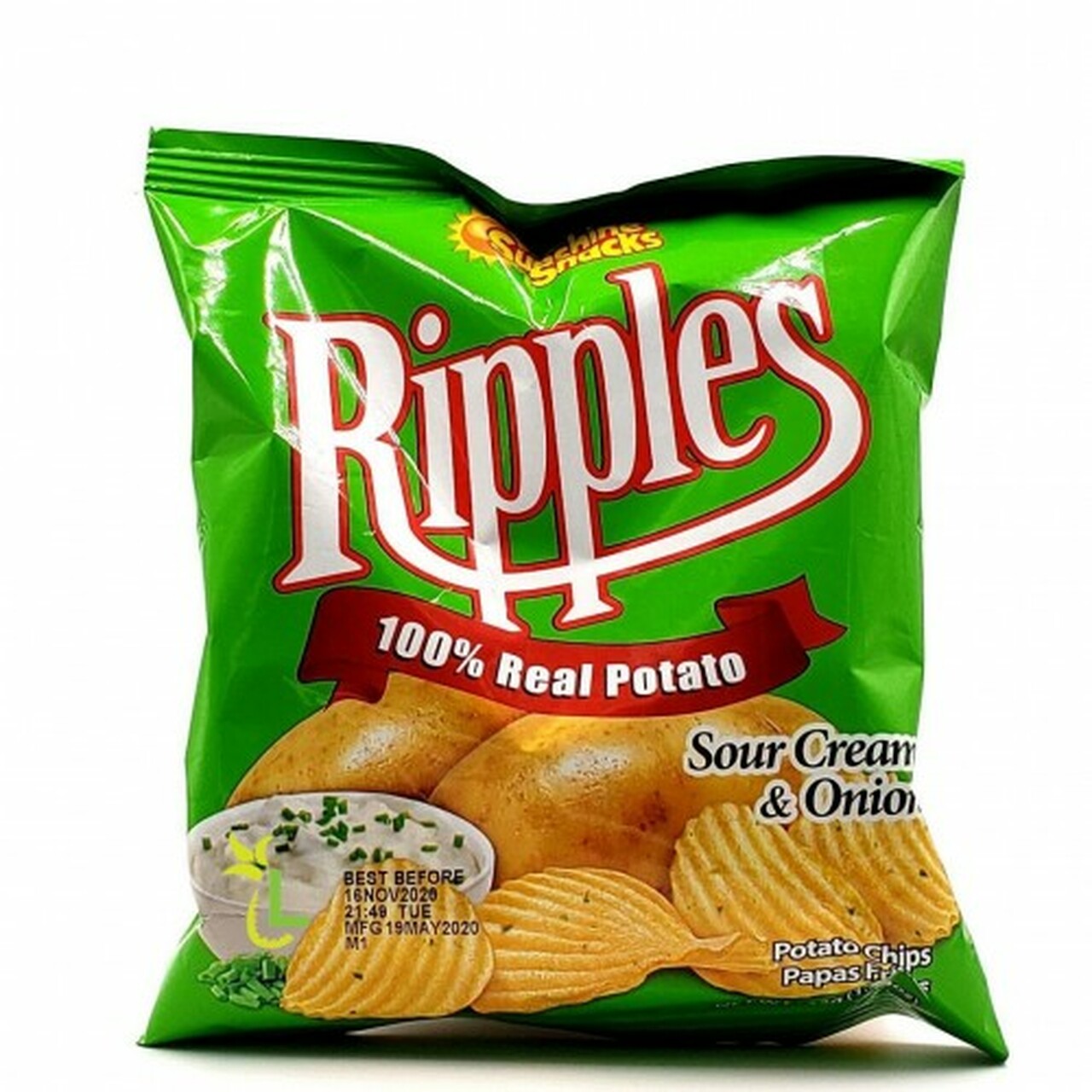 Sunshine Ripples Sour Cream & Onion 35 G