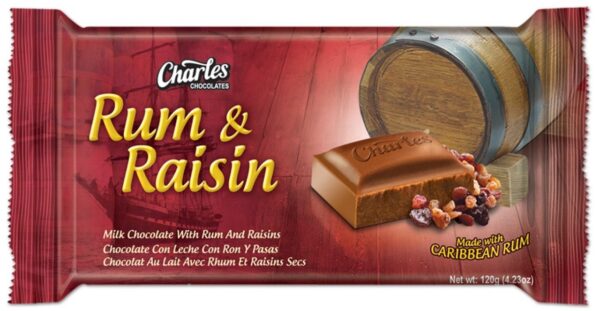 Charles Chocoate Bar Rum & Raisin 108 G