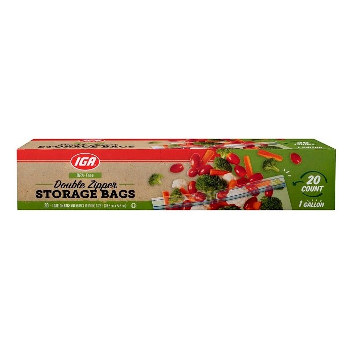 Iga Storage Bags Sns Gallon 20 Ct