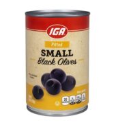 Iga Olives Pitted Ripe Sml 6 Oz