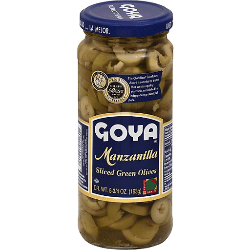 Goya Olives Sliced Green 163 G