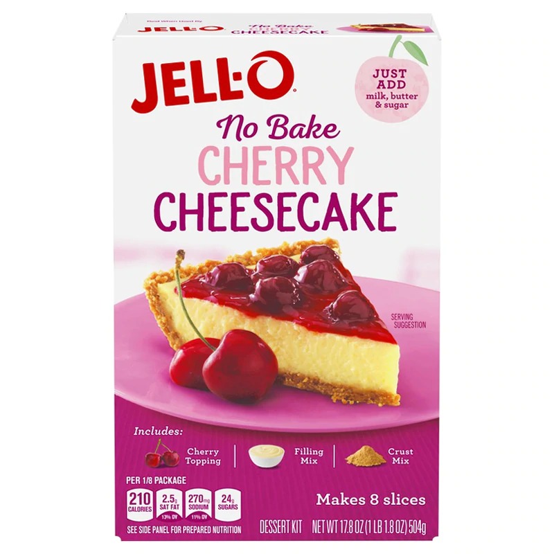 Jello No Bake Cherry Cheesecake Cake 504