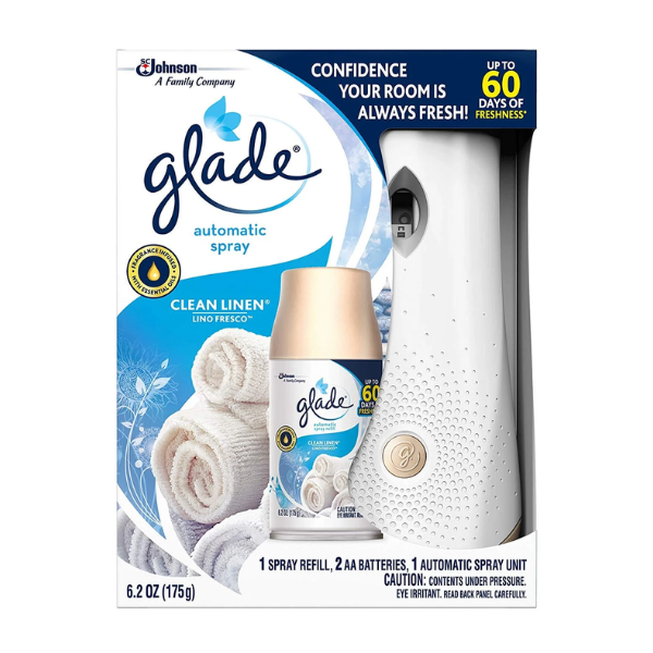 Glade Auto Spray Kit Clean Linen 1 Ct