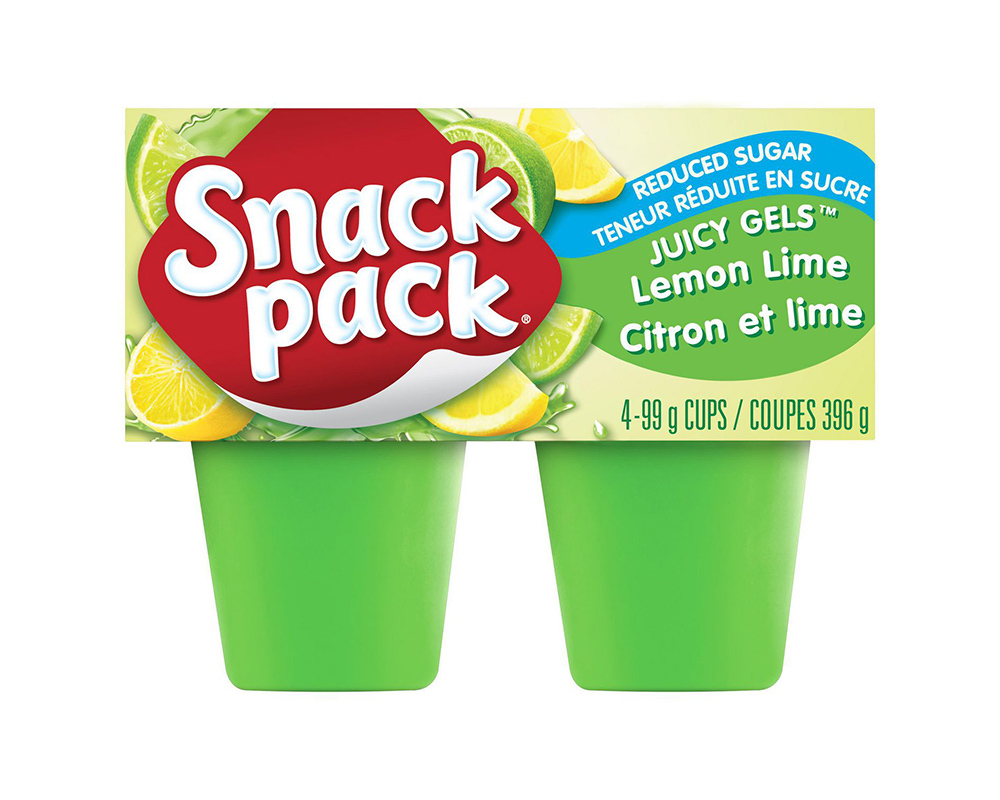 Hunts Snack Pack Cherry Lemon Lime 4 Ct
