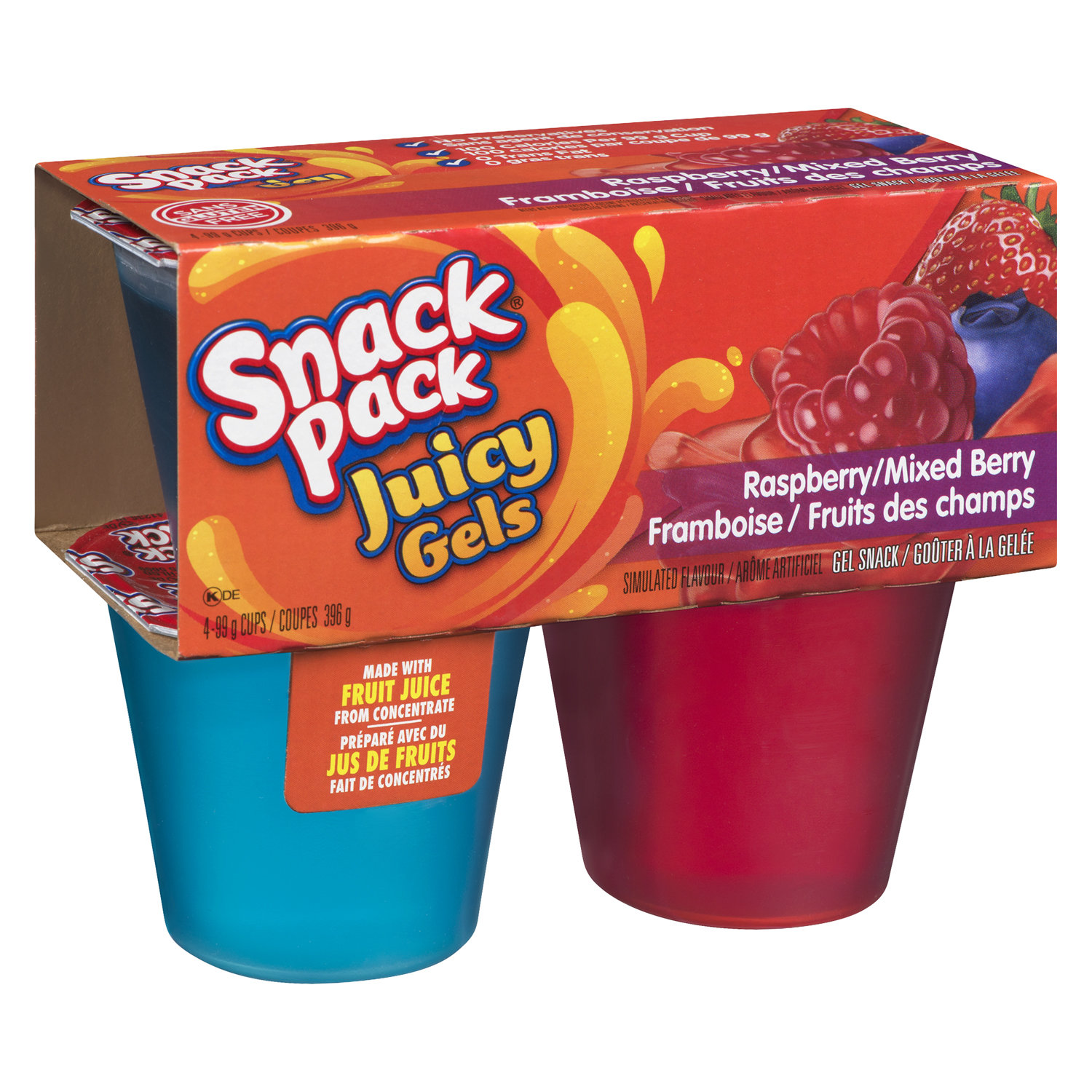 Hunts Snack Pack Raspberry Mixed Berry 4