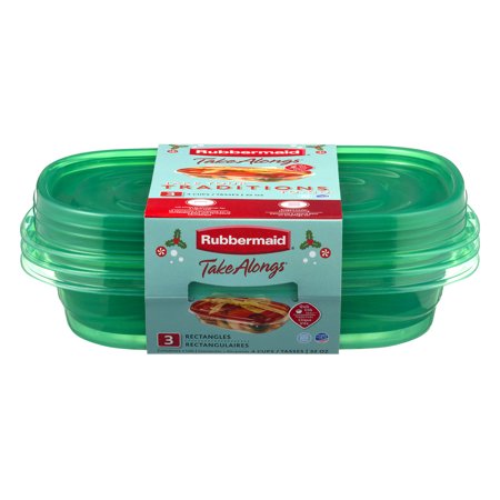 Rubbermaid Take Alongs Rect 4 Cups 3 Ct