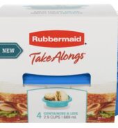 Rubbermaid 2115739 2.9 Cup 4Pk  Snack Ta