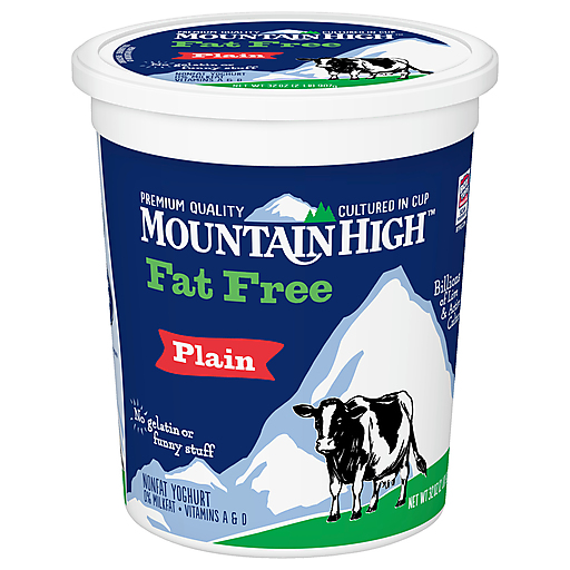 Mh Fat Free Plain Yogurt 907 G