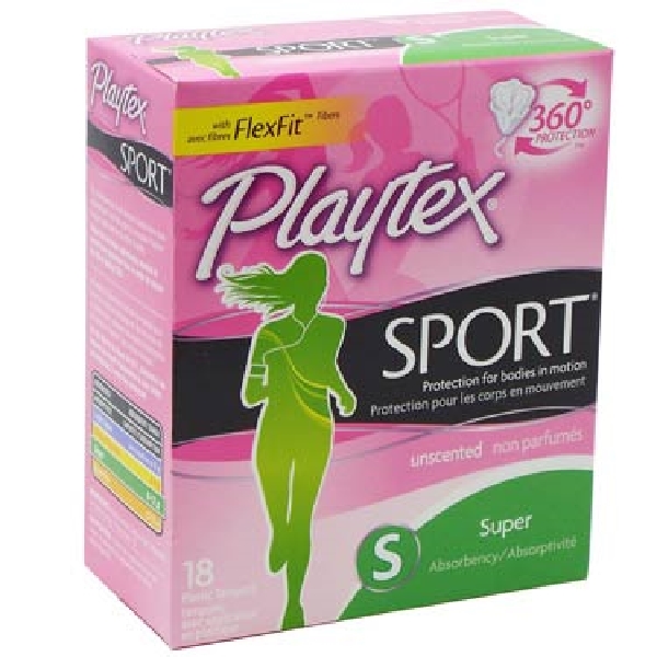 Playtex Tampons Sport Super Unscented 18