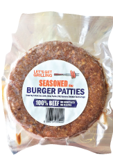 100% Beef Patties 6Oz (Seasoned) Ct