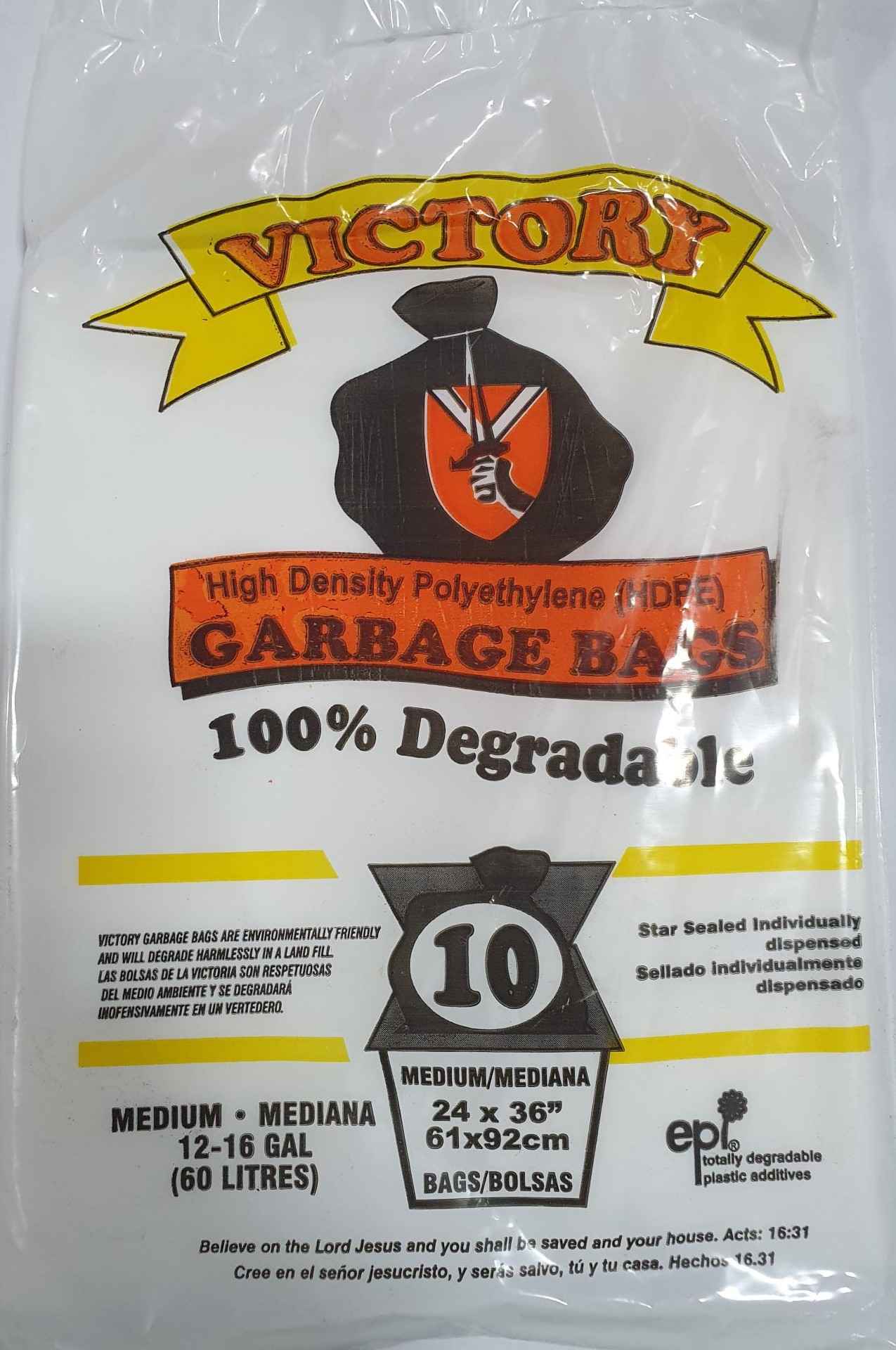 Victory Cone-Shaped Medium Garbage Bags