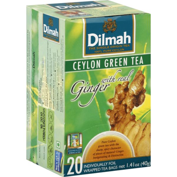 Dilmah Tea Green Ceylon W Real Ginger 20