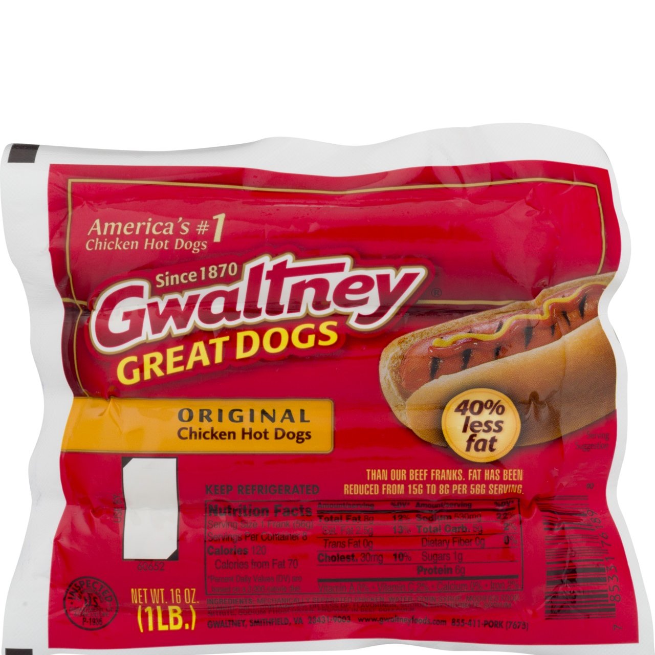 Gwaltney Franks Chicken 16 Oz