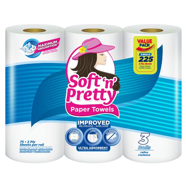Soft N Pretty Paper Towel Value Pack 3 C