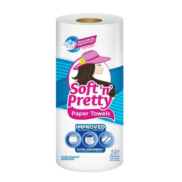 Soft N Pretty Paper Towel Plain 76 Sheet