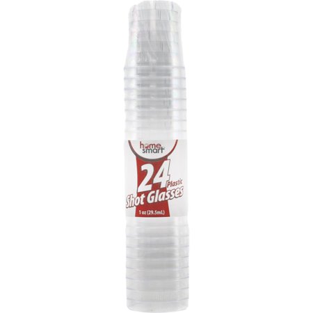 Home Smart Plastic Shot Glasses Clear 24
