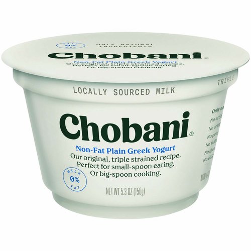 Chobani Plain Yogurt 5.3 Oz