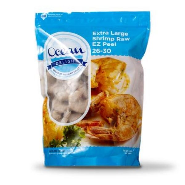 Ocean Delight Extra Large Shrimp Raw Ez Peel 26-30 2lb