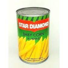 Star Diamond Baby Corn In Brine 15 Oz