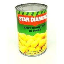 Star Diamond Cut Baby Corn In Brine 400