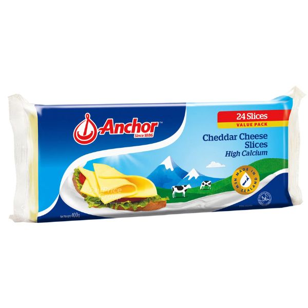 Anchor Cheese Cheddar 24 Slices 400 G