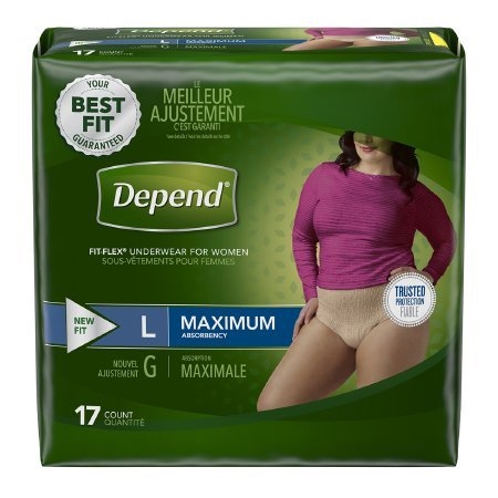 Depend Underwear Female Large 17 Ct