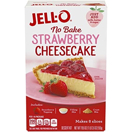 Jello No Bake Strawberry Cheesecake Cake