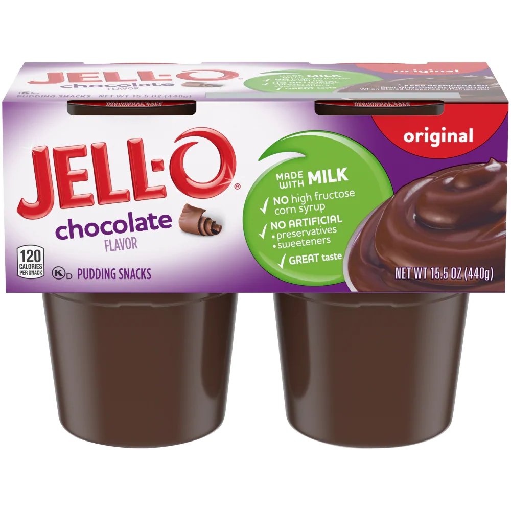 Jell O Pudding Chocolate Orig 4Ct 15.5 O
