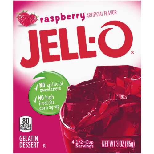 Jello Gelatin Raspberry 3 Oz