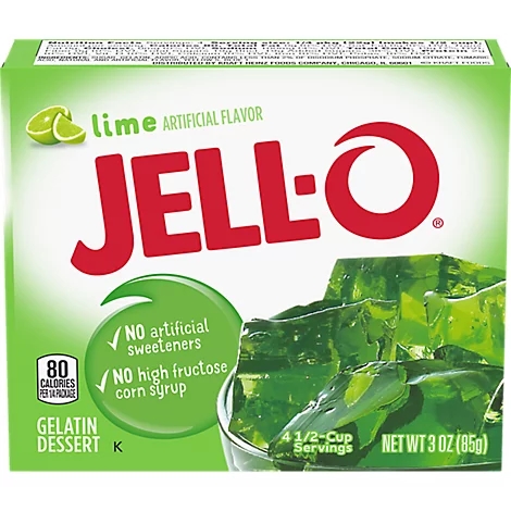 Jello Gelatin Lime 3 Oz