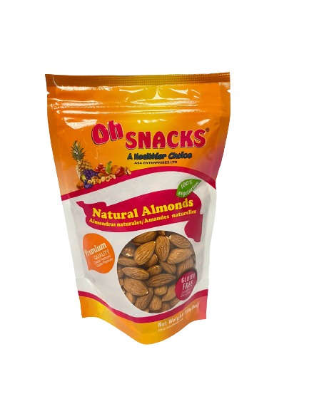 Oh Snacks Natural Almonds 227 G