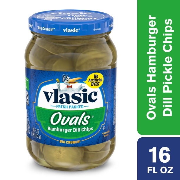 Vlasic Ovals Hamburger Dill Chips 454 G