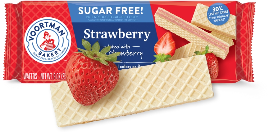 Voortman Sugarfree Strawberry Wafers 255