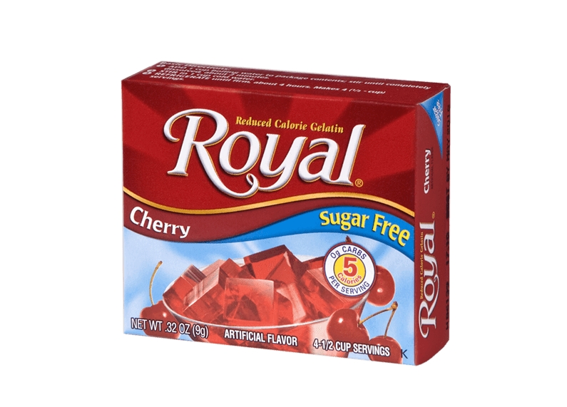 Royal Sugar Free Cherry Gelatin 9 G